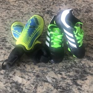 Youth Soccer Cleats and Shin Guards